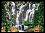 Kanada, Park Narodowy Jasper, Prowincja Alberta, Wodospad Tangle Creek Falls