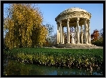 Park, Staw, Budowla, Posąg, Wierzba