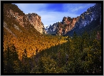 Park Narodowy Yosemite, Góry, Szczyt El Capitan, Dolina Yosemite Valley, Lasy, Stan Kalifornia, Stany Zjednoczone