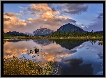 Kanada, Park Narodowy Banff, Chmury, Góry, Jezioro Vermilion