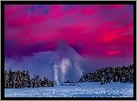 Yellowstone, Park, Narodowy, Stany, Zjednoczone, Gejzery, Zima