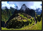 Peru, Machu Picchu, Góry, Chmury