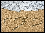 Plaża, Piasek, Serca