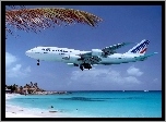Plaża, Ocean, Samolot, Air, France