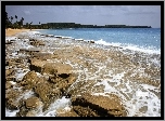 Morze, Plaża, Hiszpania, Puerto Rico, El Morro Fort