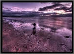 Plaża, Morze, Aparat fotograficzny, Statyw