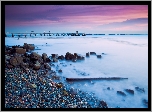 Malezja, Plaża, Zmierzch,  Zachód, Słońca, Niebo, Chmury