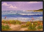 Morze, Plaża, Fale