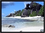 Plaża, Kamienie, Niebo, Koh, Samui, Tajlandia