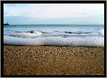Plaża, Morze, Spieniona, Fala