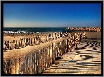 Wybrzeże, Plaża, Ogrodzenie