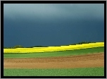 Pola, Łąki, Burzowe, Niebo