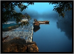 Jezioro, Pomost, Łódki