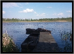Jezioro, Pomost, Łódki