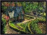 Domek, Posesja, Ogródek
