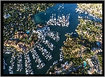 Port jachtowy, Marina, Przystań, Z lotu ptaka, Porto Cervo, Sardynia, Włochy