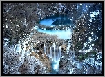 Chorwacja, Skały, Wodospad, Park Narodowy, Plitvice, Z lotu ptaka