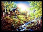 Domek, Rzeczka, Las