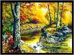 Jesień, Rzeczka, Drzewa
