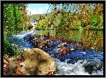Rzeka, Kamienie, Drzewa, Góry
