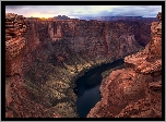 Kanion, Glen Canyon, Horseshoe Bend, Rzeka Kolorado, Skały, Stan Arizona, Stany Zjednoczone