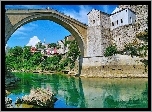 Rzeka, Domy, Stary Most, Mostar, Bośnia i Hercegowina