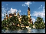Zamek, Schwerin, Rzeka, Niemcy
