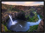 Rzeka, Palouse River, Wodospad Palouse, Skały, Stan Waszyngton, Stany Zjednoczone