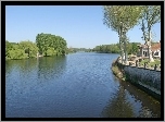 Rzeka, Drzewa, Vienne, Francja