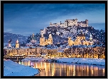 Twierdza Hohensalzburg, Hohensalzburg Castle, Wzgórze Festungsberg, Salzburg, Austria, Rzeka Salzach