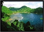 Samoa, Wyspa, Ocean, Góry, Zieleń