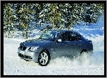 Samochód, BMW 530xi, Zima