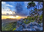Australia, Berry, Punkt widokowy, Drawing Room Rocks, Góry, Drzewa, Skały