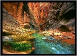 Kanion, Skały, Rzeka, Park, Narodowy, Zion, Utah