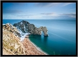 Anglia, Hrabstwo Dorse, Wybrzeże Jurajskie, Morze, Skała, Łuk wapienny Durdle Door