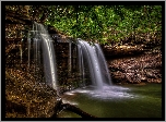 Stany Zjednoczone, Stan Wirginia Zachodnia, Wodospad Claypool Falls, Skały