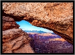 Skały, Łuk, Widok, Kanion, Park Narodowy Canyonlands, Utah, Stany Zjednoczone