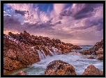Skały, Morze, Chmury, Yallingup, Australia