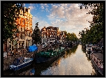 Zachód, Słońca, Amsterdam