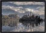 Słowenia, Bled, Jezioro, Wyspa, Kościół