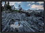 Stany Zjednoczone, Stan Maine, Bristol, Latarnia morska Pemaquid Point Light, Skały
