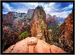 Stany Zjednoczone, Stan Utah, Park Narodowy Zion, Angels Landing, Kanion, Skały