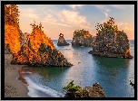 Morze, Skały, Drzewa, Park stanowy, Samuel H Boardman State Scenic Corridor, Oregon, Stany Zjednoczone