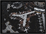 Stany Zjednoczone, Stan New Jersey, Newark, Port lotniczy Newark-Liberty, Lotnisko, Hangary, Samoloty, Z Lotu ptaka