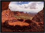 Stany Zjednoczone, Stan Utah, Park Narodowy Canyonlands, Kamienny krąg False Kiva, Kanion, Skały