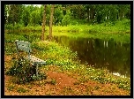 Park, Staw, Ławka