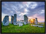 Krąg, Kromlech Stonehenge, Bloki kamienne, Kamienie, Okolice Salisbury, Hrabstwo Wiltshire, Anglia