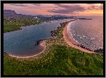 Wybrzeże, Plaża, Streedagh Beach, Góra, Ben Bulben, Morze, Hrabstwo Sligo, Irlandia