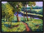 Dróżka, Strumyk, Drzewa