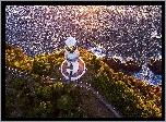 Latarnia morska, Sugarloaf Point Lighthouse, Drzewa, Morze, Z lotu ptaka, Australia